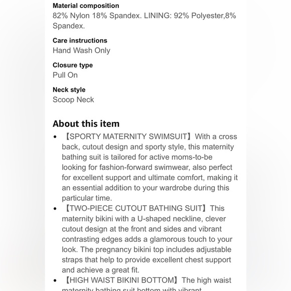 Summer Mae Maternity Bikini Two-Piece High Waist Swimsuit Cutout new 🆕 - Picture 6 of 7